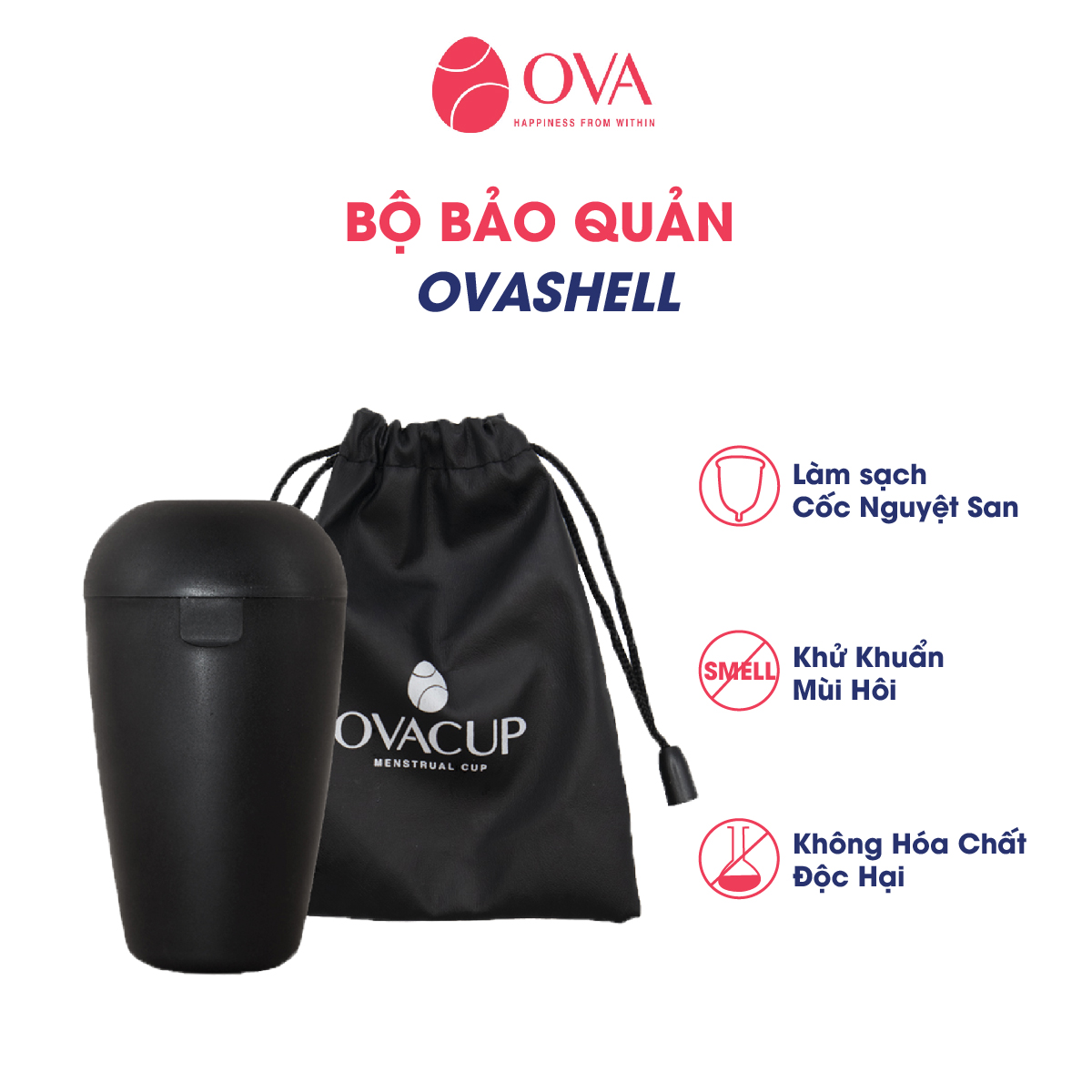 Cốc tiệt trùng và bộ bảo quản cốc nguyệt san, khử trùng, diệt khuẩn, bảo quản cốc nguyệt san( gồm cốc và túi đựng tiện dụng).