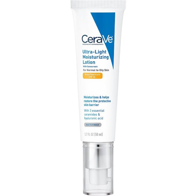Kem dưỡng ban ngày cerave ultra-light moisturizing lotion spf 30 50ml