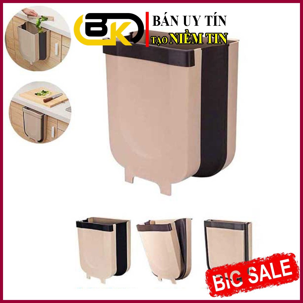 Thùng Rác Bằng Silicon Có Thể Gập Lại - Thùng Rác Di Động Nhỏ Gọn Cho Gia Đình Phòng Bếp Cửa Tủ Ngăn Kéo Xe Ô Tô Nhựa Phòng Tắm Túi Đựng Rác