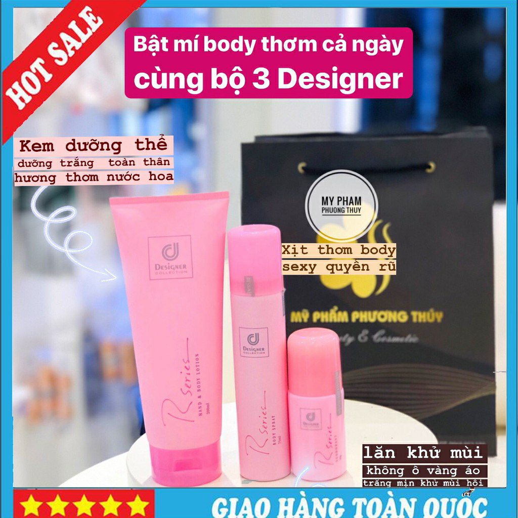 HOT HOT Combo set 3 món Lăn - xịt khử mùi & dưỡng body Rseries - Hàng chính hãng