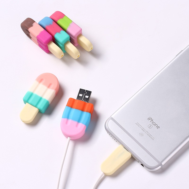 [HCM]Bảo Vệ Cáp Sạc iPhone Hình Cây Kem ( MÀU NGẪU NHIÊN ) [ TI STORE 2 ]