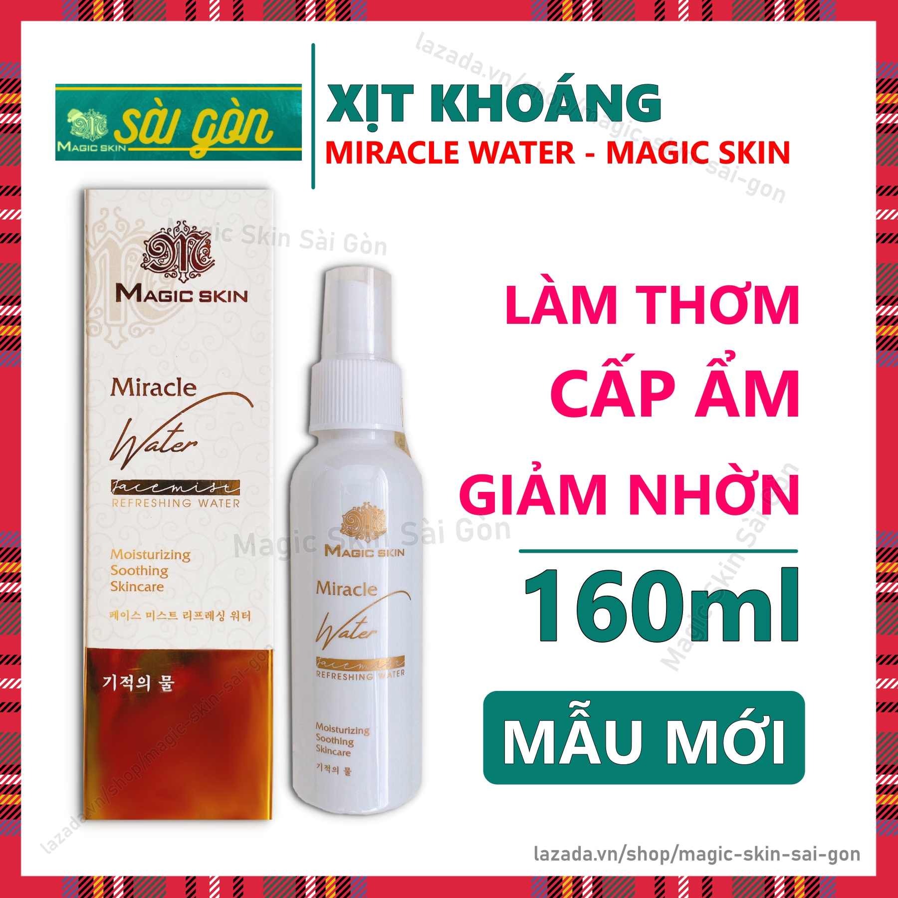 XỊT KHOÁNG MAGIC SKIN Miracle Water Làm thơm, cấp ẩm, dưỡng da