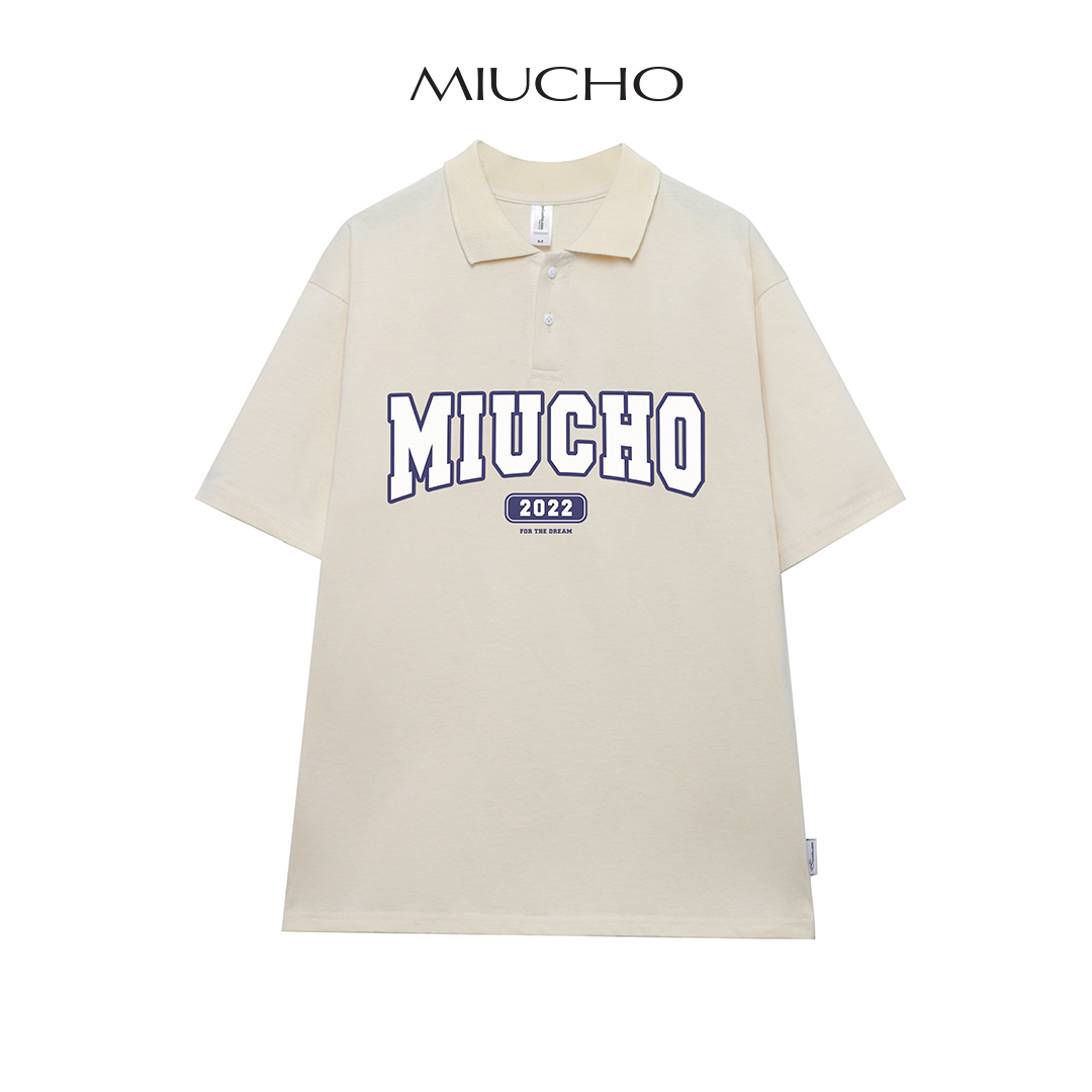 Áo thun polo nữ form rộng Unisex chất vải cotton MP001 Miucho in local brand