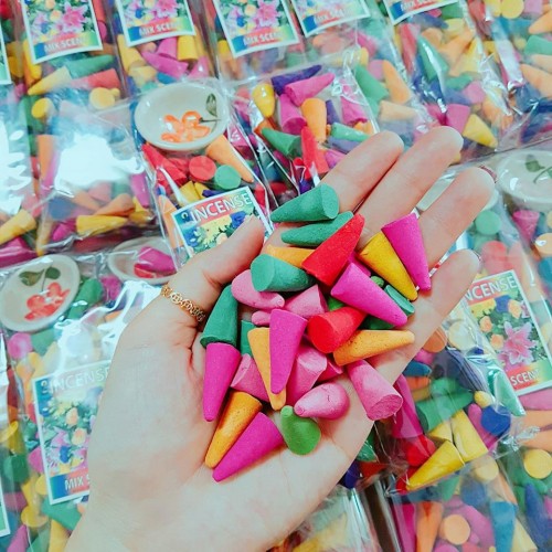 [HCM]Gói 100 nụ trầm hương Thái Lan nhiều màu nhiều mùi kèm 1 chén nhỏ