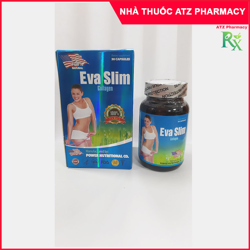 Viên uống giảm cân Eva Slim Collagen - Mỹ - Hộp 30 viên atzpharmacy