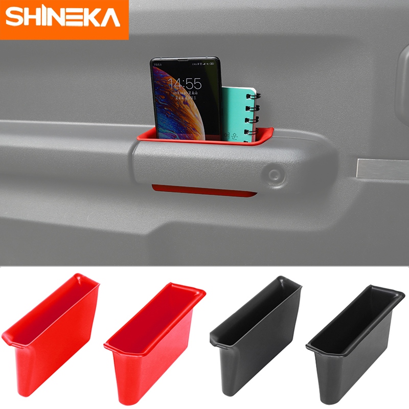 SHINEKA Stowing Tidying For Suzuki Jimny JB74 Car Door Armrest Storage Box Handle Pocket Accessories For Suzuki Jimny 2019 2022