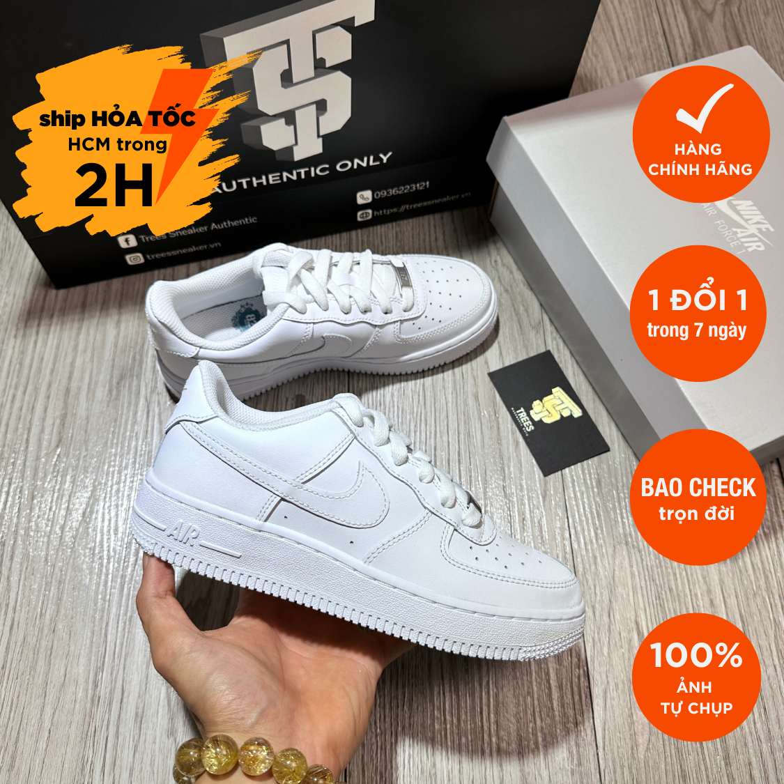Giày thể thao nike air force 1 low le gs all white dh2920 111