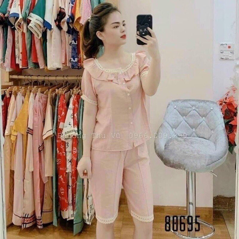 Bộ đồ nữ mặc nhà YSUN đồ bộ nữ chất liệu đũi nhật mềm mát