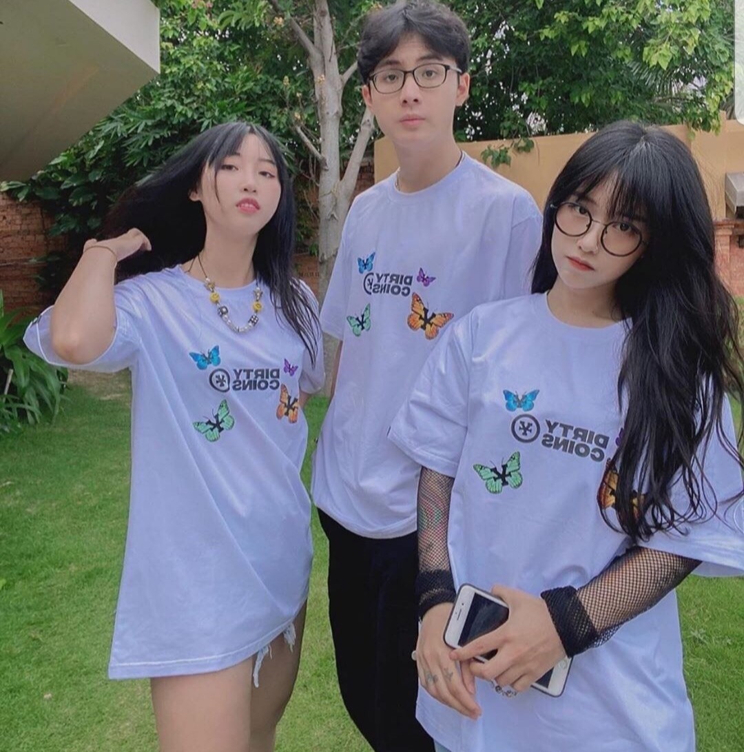 [HCM]ÁO THUN NAM NỮ COINS BƯỚM IN 3D PHẢN QUANG HOT TREND PINK SHOP