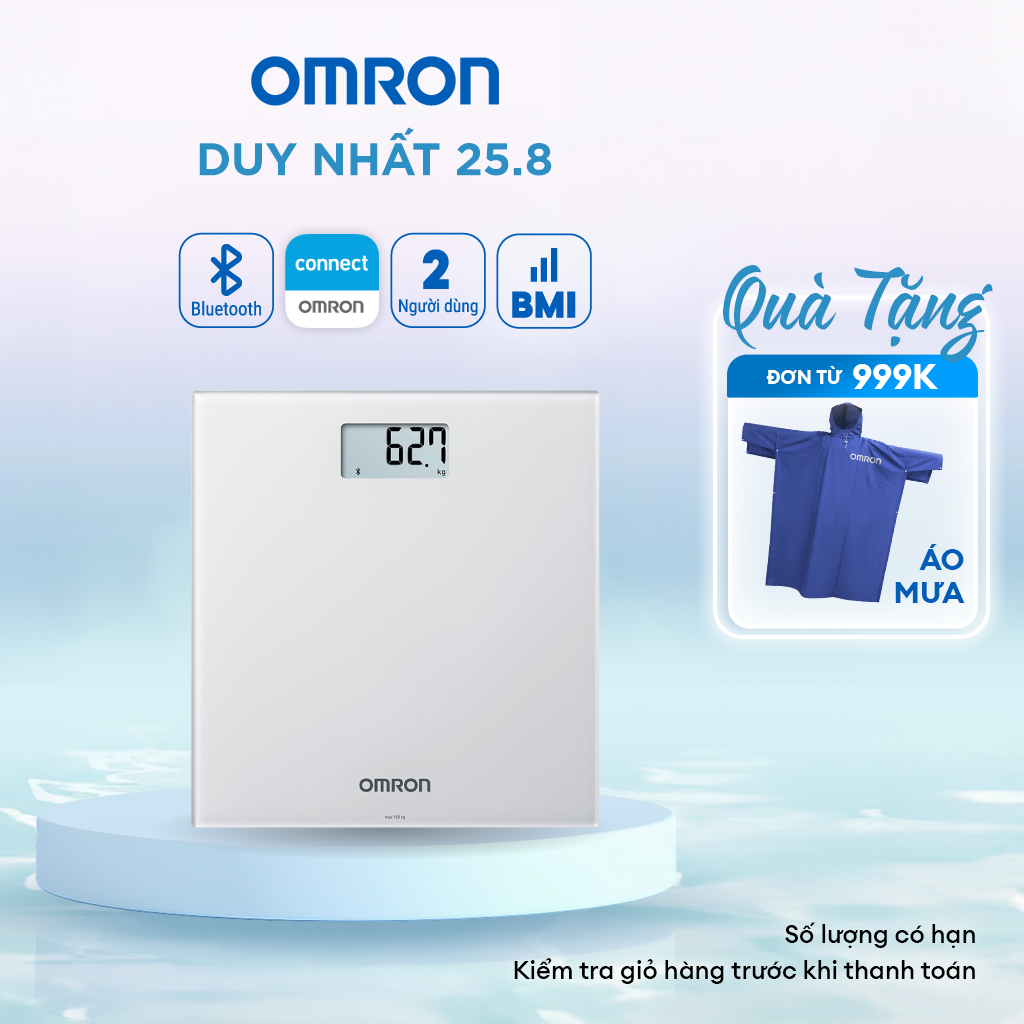 Cân điện tử chỉ số bmi omron hn-300t2 - kết nối điện thoại - thương hiệu nhật bản