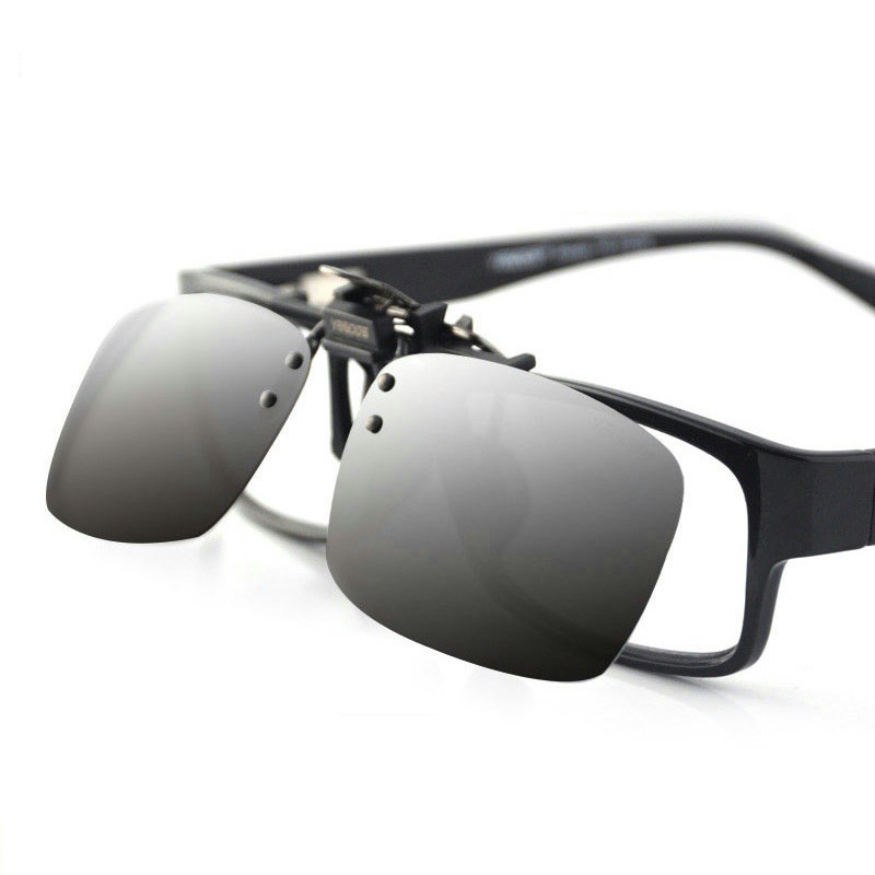 Mắt kính mát kính râm kẹp cho người cận ĐÊM - NGÀY mắt kính phân cực dạng kẹp chống UV cao cấp