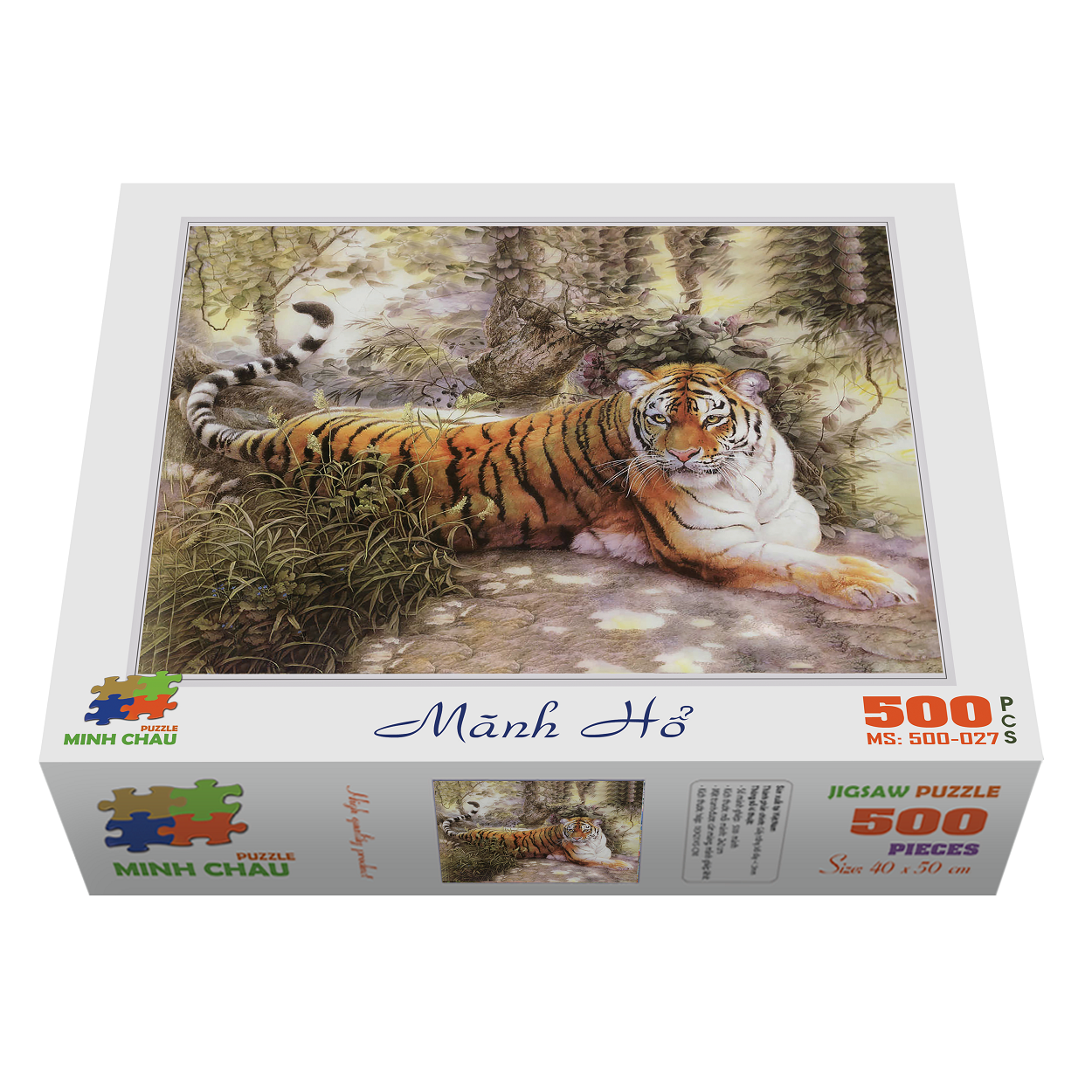 [HCM]Bộ tranh xếp hình cao cấp 500 mảnh ghép – Mãnh Hổ