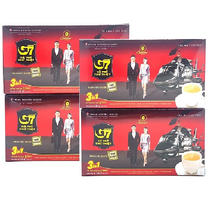 Combo 04 Hộp Cà phê hòa tan G7 Trung Nguyên 3in1( Hộp 21 Gói)