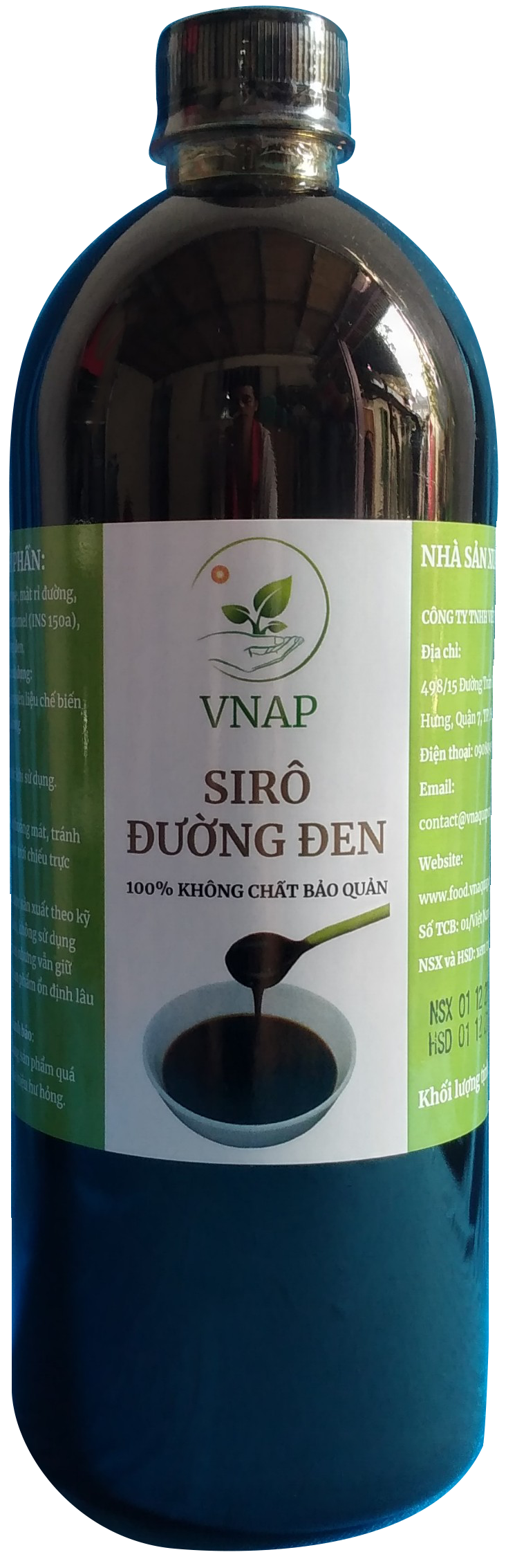 [HCM]SIRÔ ĐƯỜNG ĐEN VNAP chai 1,4 Kg (100% không chất bảo quản)