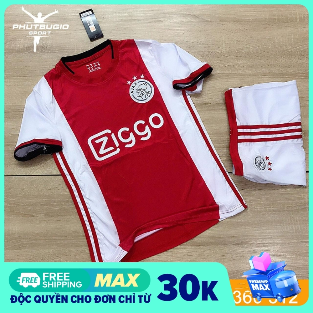 [ẢNH THẬT] Bộ quần áo bóng đá CLB AJAX mới nhất THUN LẠNH CAO CẤP - Quần áo đá banh chất tốt / Phút Bù Giờ Sports