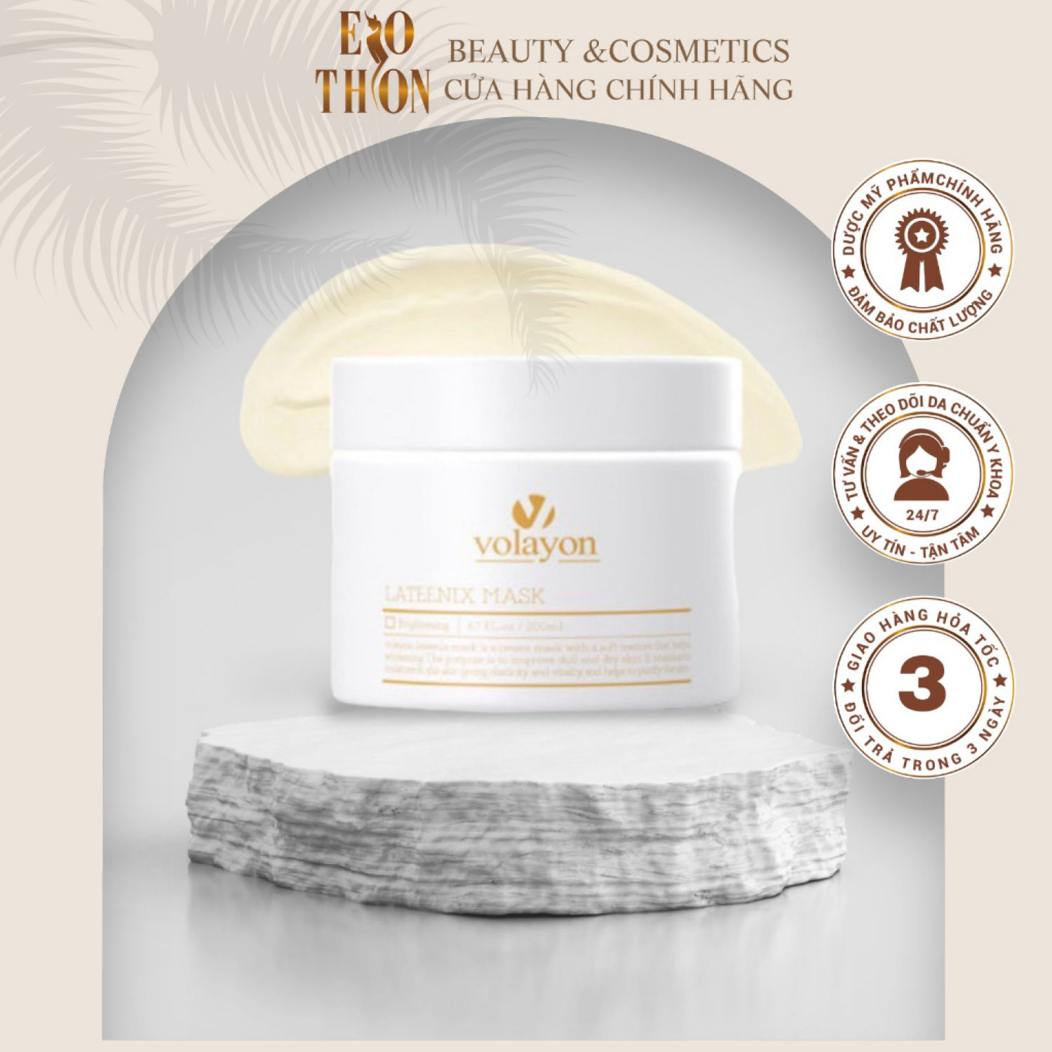 Volayon lateenix mask - mặt nạ dưỡng da ủ trắng