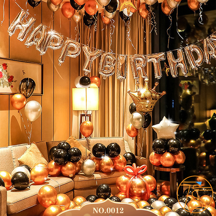 Bộ trang trí sinh nhật bóng nhũ - Phụ kiện decor trang trí nhà cửa - Đồ trang trí tiệc thôi nôi - Bong bóng happy birthday - Chữ trang trí đầy tháng - Sét trang trí tiệc sinh nhật cho bé trai bé gái cute