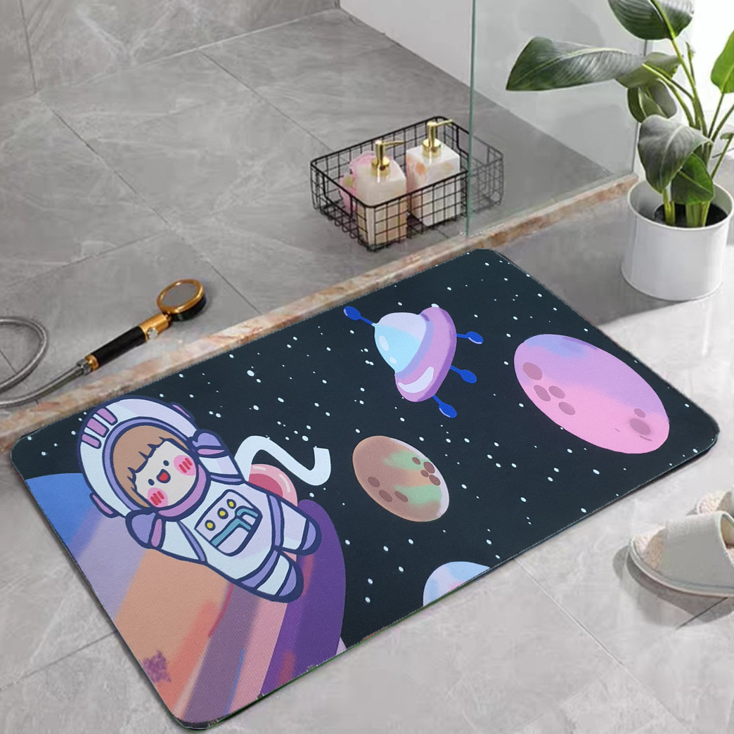 Thảm lau chân, thảm chùi chân nhà tắm hút nước, chống trơn trượt kích thước 60x40cm dễ giặt sạch đa họa tiết và tiện lợi