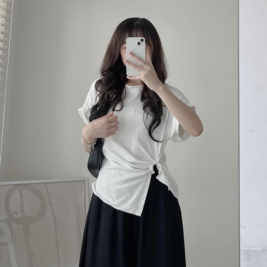 Áo thun tay lật dúm eo, Áo thun kiểu Tesoro clothes
