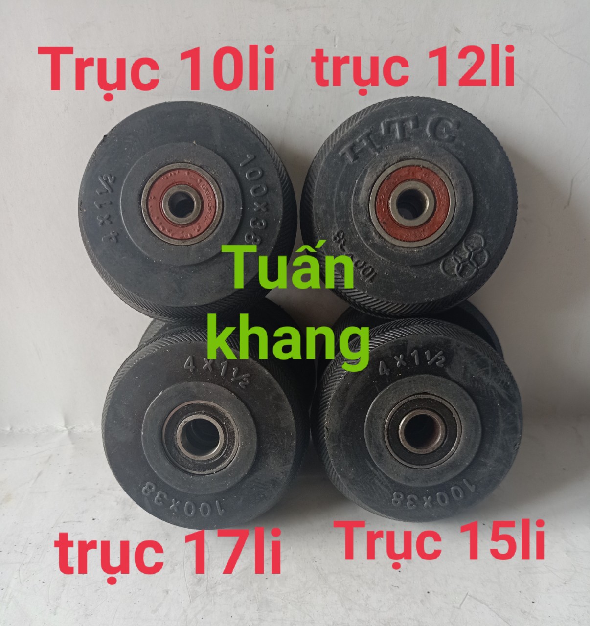 Bánh xe đẩy phi 100 có vòng bi