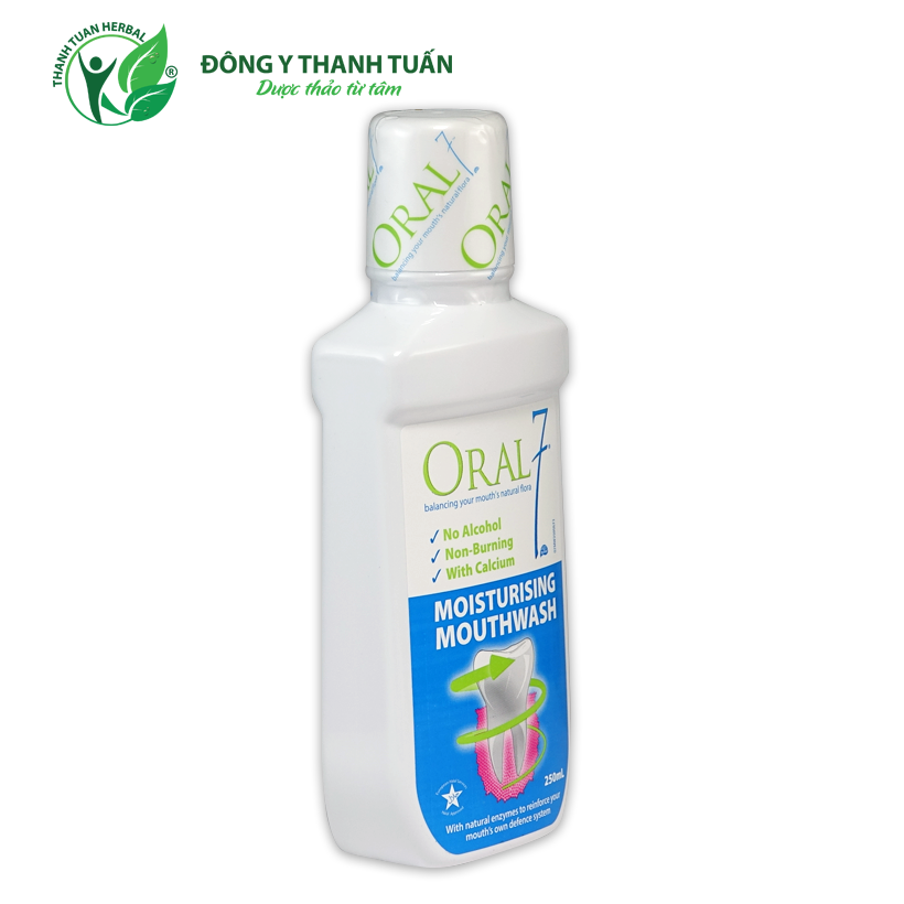 [New 2020] Nước súc miệng GIỮ ẨM ORAL7 Moisturising Mouthwash 250ml - Dành cho bệnh nhân hôi miệng do khô miệng