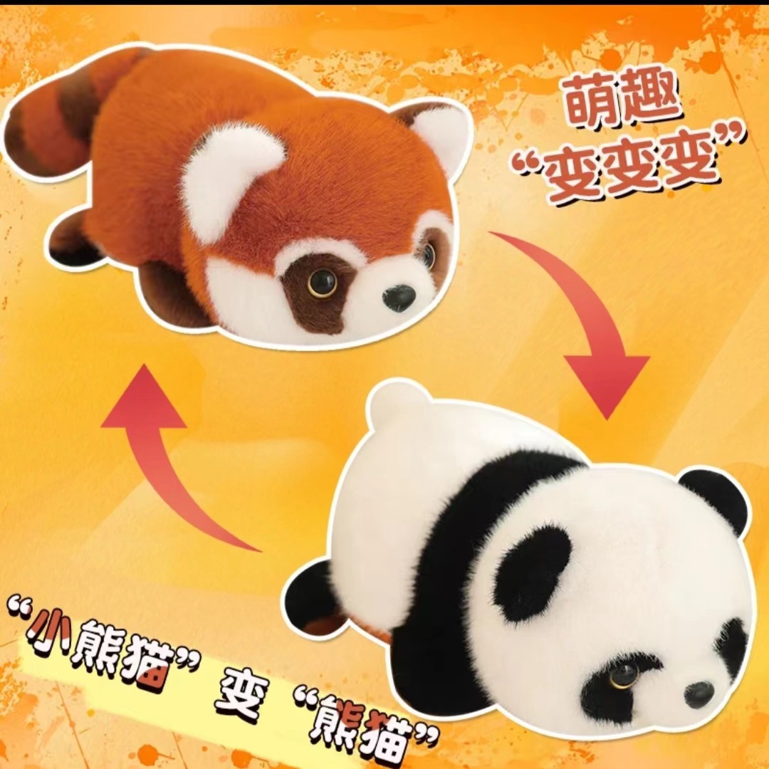 Gấu Bông Gấu Trúc Panda Biến Hình Chồn Béo 2in1 Cao Cấp Lông Xù Mềm Mại Cute Đáng Yêu Quà Tặng CHo Người Thương