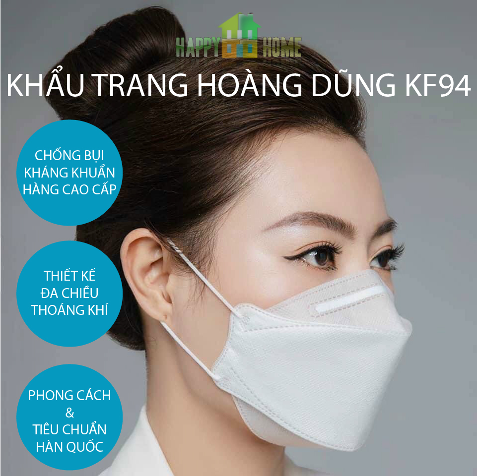 Khẩu Trang KF94 Cao Cấp Hoàng Dũng 4D Mask- Khẩu Trang Công Nghệ Hàn Quốc