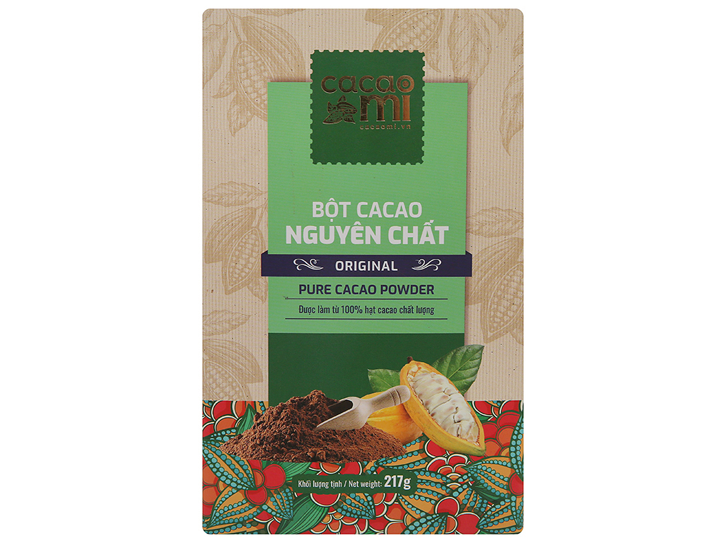 Bột cacao nguyên chất CacaoMi Original hộp 217g