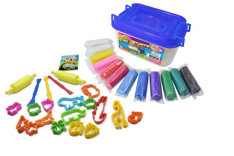 Đất nặn Kiddy Clay 12 màu 1000g + bộ dụng cụ BTS18002