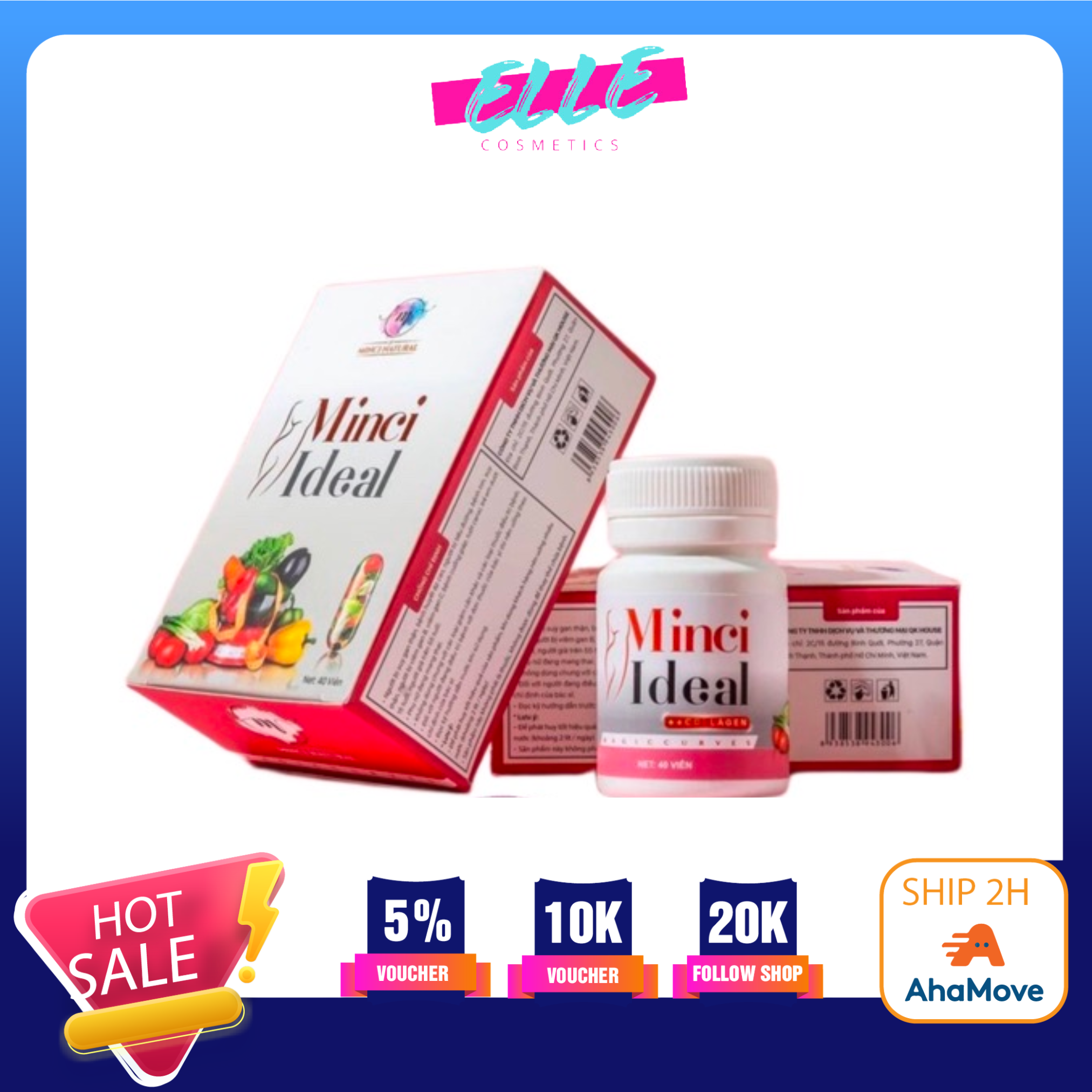 Thảo mộc hỗ trợ giảm cân Minci Ideal Magiccurves hộp 40 viên