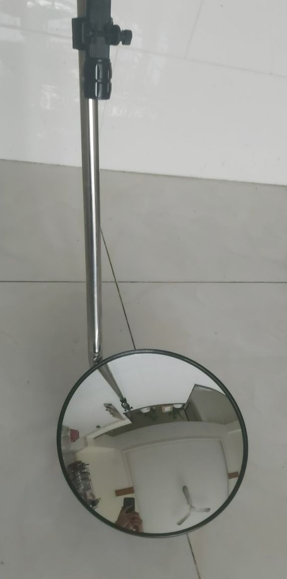 Gương cầu lồi soi gầm xe, kiểm định xe đường kính gương 250mm
