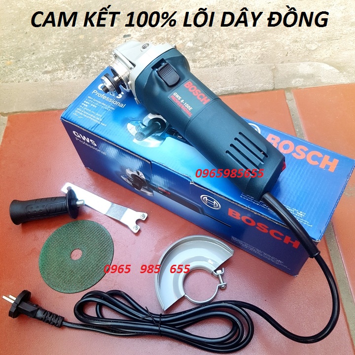 Máy mài, máy cắt Bosh GWS6 -100 có điều chỉnh tốc độ - Chuyên dùng để mài góc, cắt sắt, cưa gỗ, cắt gạch, cắt đá hoa cương trong gia đình hoặc công trình xây dựng