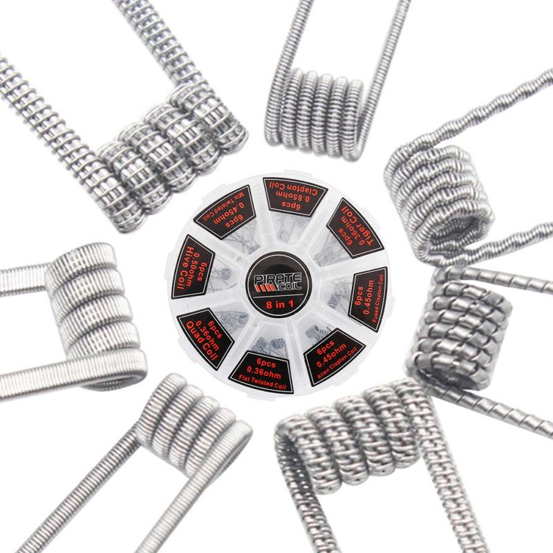 Hộp 48 coilz Kathan A1 / tim đot hãng Demon Killer gồm những loại Clapton, Tiger, Fused Clapton, Alien Clapton, Twisted, Quad, Hive, Mix Twisted - Professional