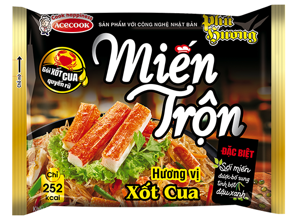 THÙNG 24 GÓI MIẾN TRỘN XỐT CUA PHÚ HƯƠNG-66G