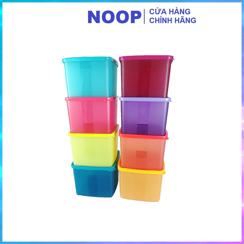 Hộp Trữ Mát Trái Cây Rau Củ Tupperware Vuông Bộ 4 dung tích 800ml Trộn Nhiều Màu Ngẫu Nhiên TU32