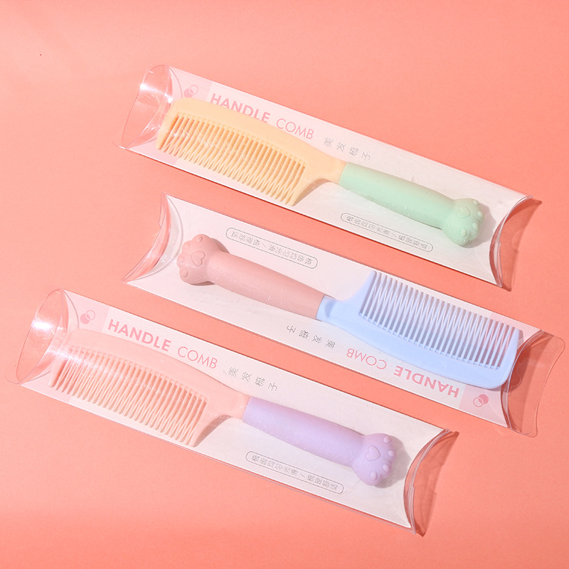 Lược chải tóc tay cầm hình thu màu pastel dễ thương chống tĩnh điện - Lược chải đầu siêu xinh- Selenshop
