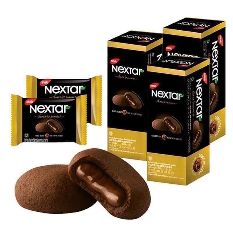 Bánh quy socola Nabati Nextar Choco Brownies 112g (8 gói x 14g)- đồ ăn vặt