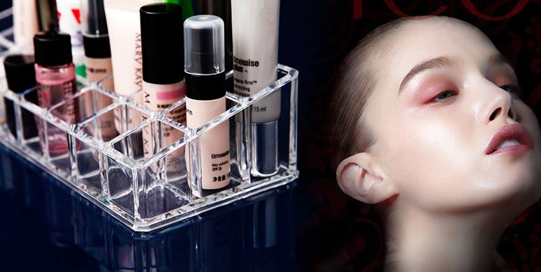 [ KHUYẾN MÃI KHỦNG ] KHAY ĐỰNG MỸ PHẨM, SON MÔI 24 Ô - KỆ ĐỰNG ĐỒ DÙNG CÁ NHÂN CỰC TIỆN LỢI - LÀM TỪ NHỰA MICA, THIẾT KẾ GỌN NHẸ