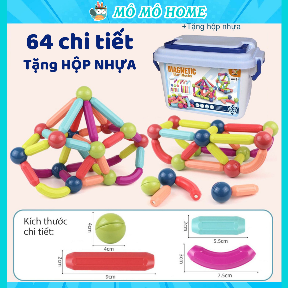 Bộ Lego Đồ Chơi Nam Châm Xếp Hình Magnetic, Lắp Ráp thú vị. Phát huy trí tưởng tượng, sáng tạo của bé. KHỐI TRÒN