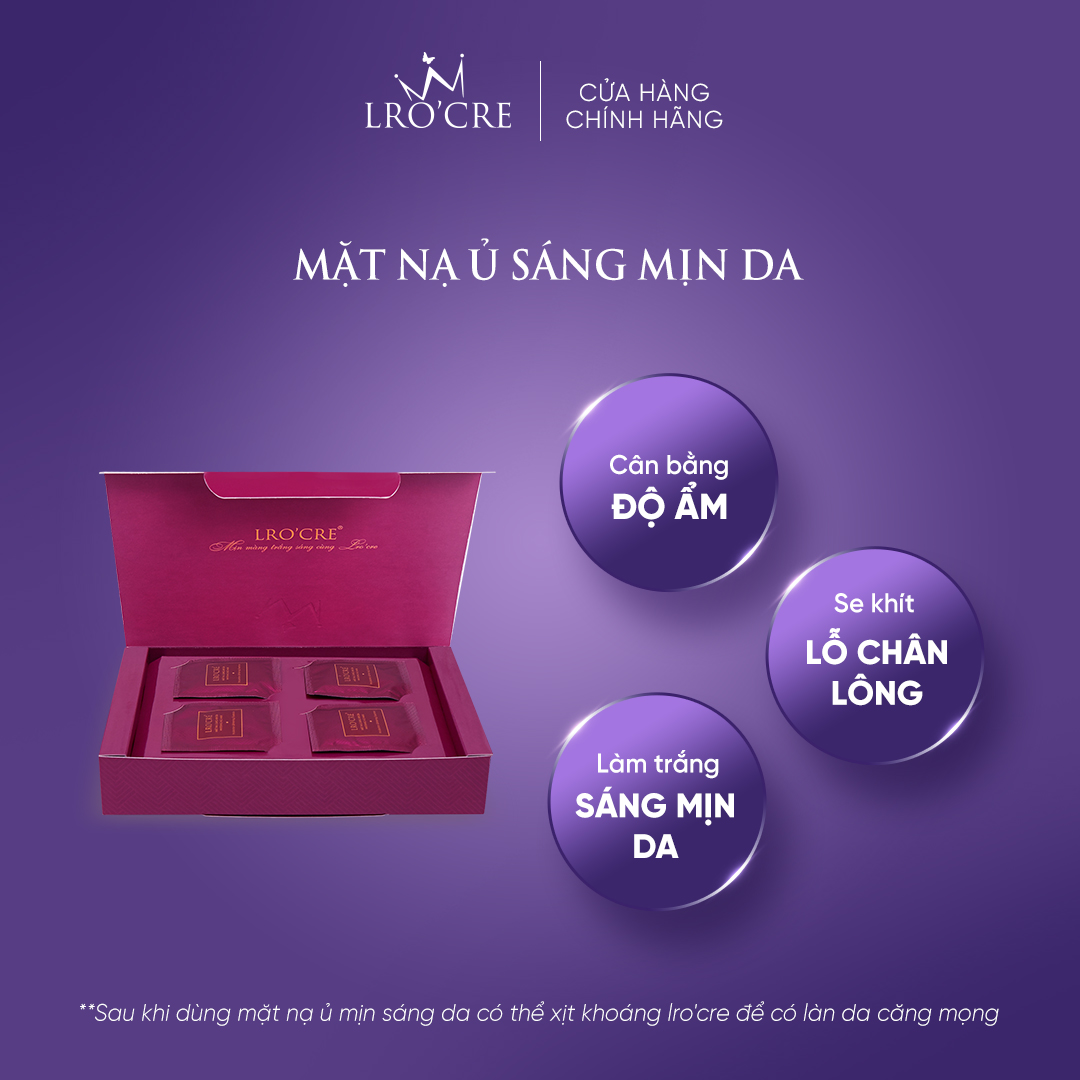 Mặt nạ ủ sáng mịn da Lro'Cre / Whitening face mask/