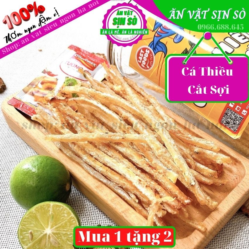 250gr khô cá thiều que, cá thiều cắt sợi tẩm gia vị 200gr tiệm đồ ăn vặt sịn sò thơm ngon đậm vị