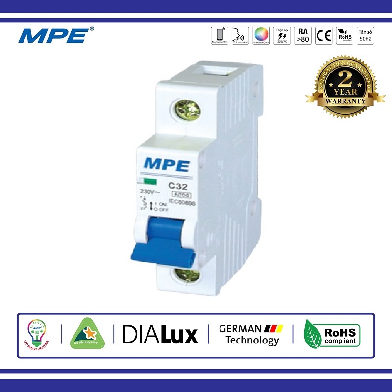Cầu dao tự động 1p-25a icu 6ka mpe