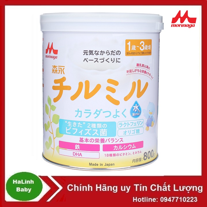 Sữa bột morinaga 1-3 tuổi hộp 820g