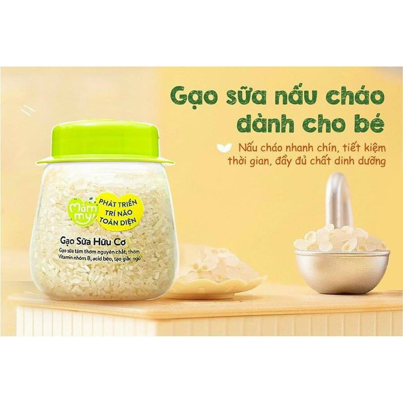 Gạo sữa Mămmy Organic hữu cơ 1 hộp 140g - Bổ sung chất dinh dưỡng cho bé ăn dặm