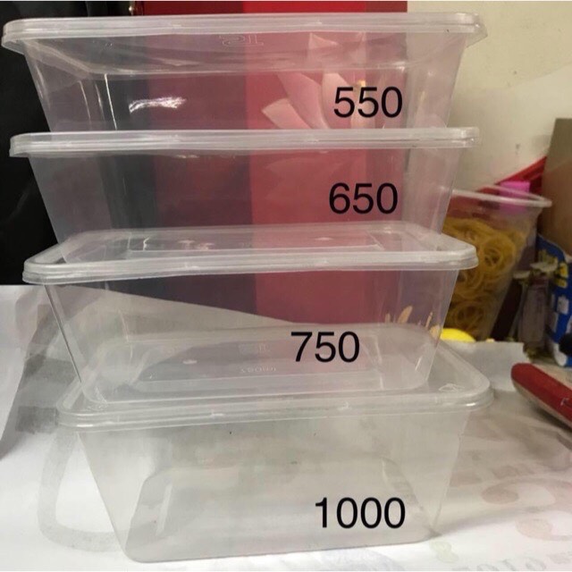 10 hộp nhựa vuông microwave