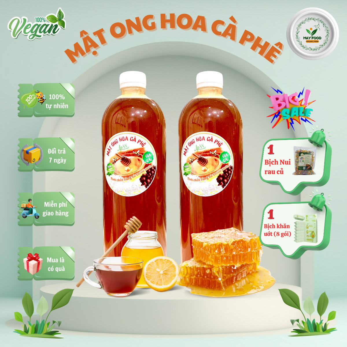 Mật ong nguyên chất hoa cà phê - mật ong Honey - Cam kết mật ong nguyên chất - hoa cafe