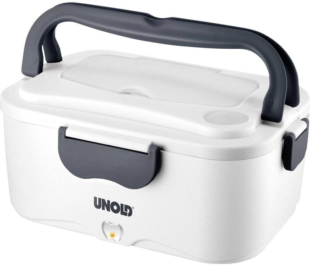Hộp đựng cơm cắm điện Unold 58850, Dung tích 1.5L, Công suất 35W, Chất liệu inox cao cấp và và nhựa nguyên sinh không chứa BPA, Nhiệt độ giữ ấm cao nhất 70 độ.