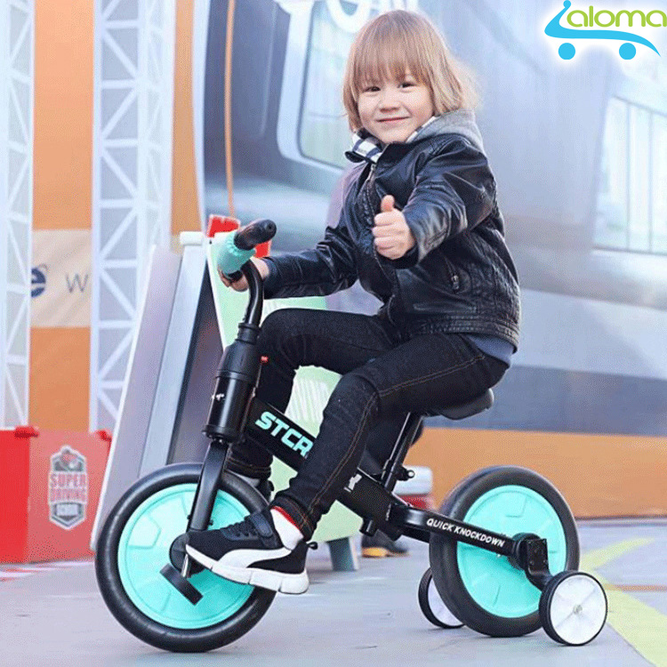 Xe đạp 4 bánh kiêm xe đẩy thăng bằng 2 bánh SCRATCH ST-4B cho trẻ