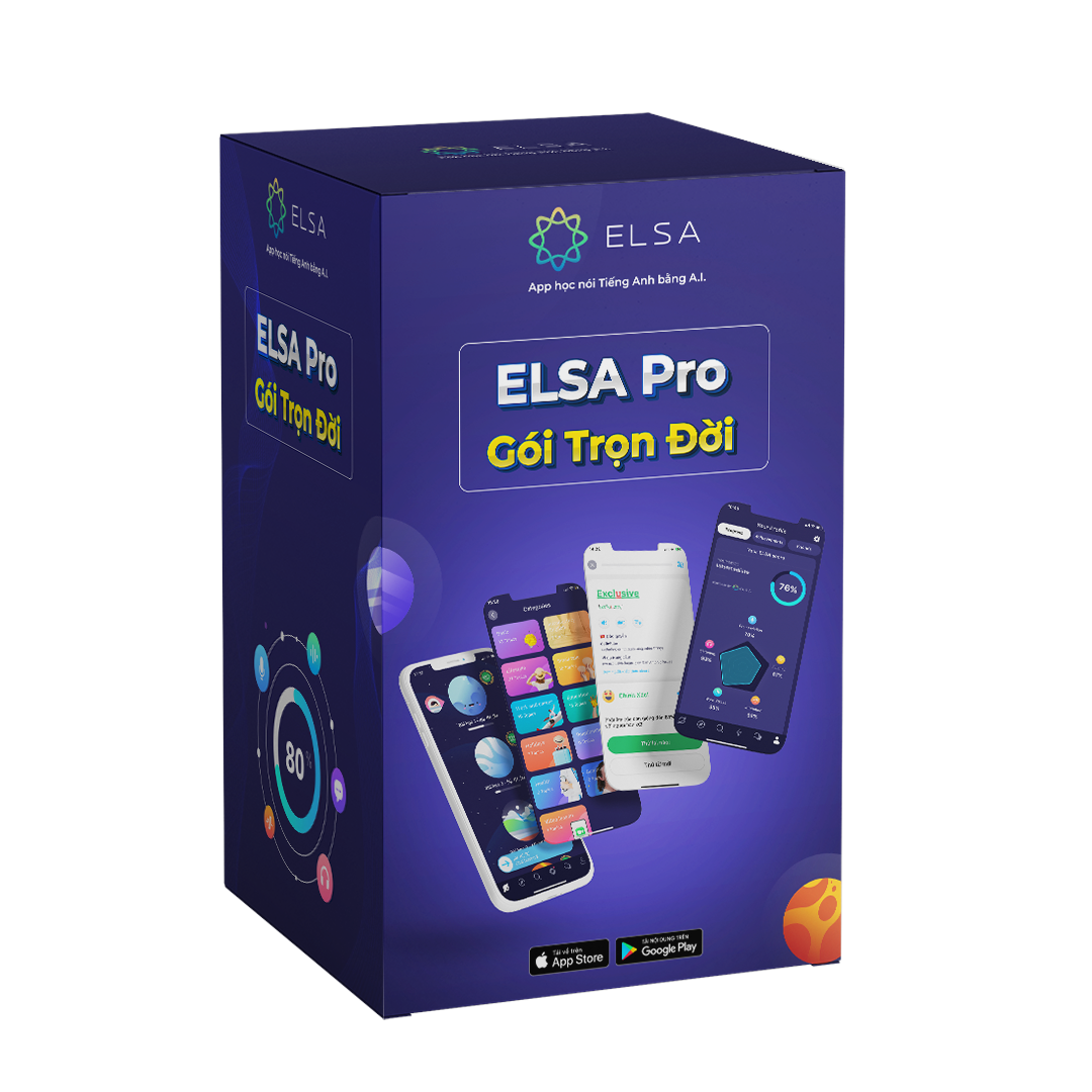 [E-Voucher] ELSA Speak Pro Trọn Đời - Tự Tin Giao Tiếp Với 10 Phút Mỗi Ngày