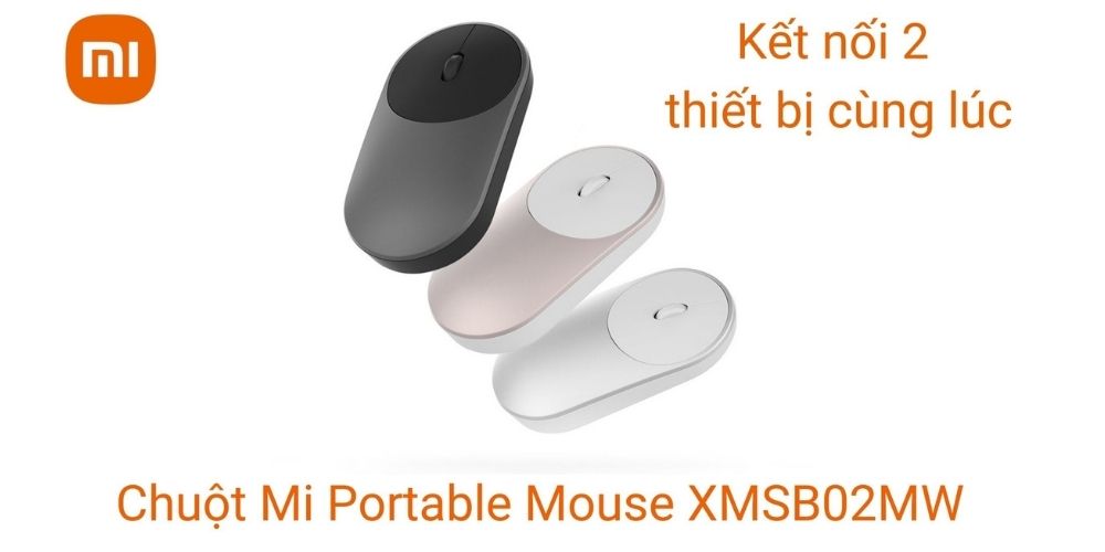 Chuột Không Dây Xiaomi Portable Mouse Kết Nối 2 Thiết Bị Cùng Lúc